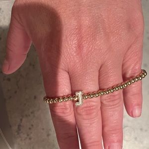 Baublebar Initial Gold White Bracelet Letter J